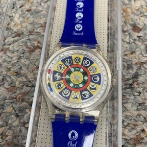 Swatch Oracolo Magic Blue Watch Rare Vintage NEW